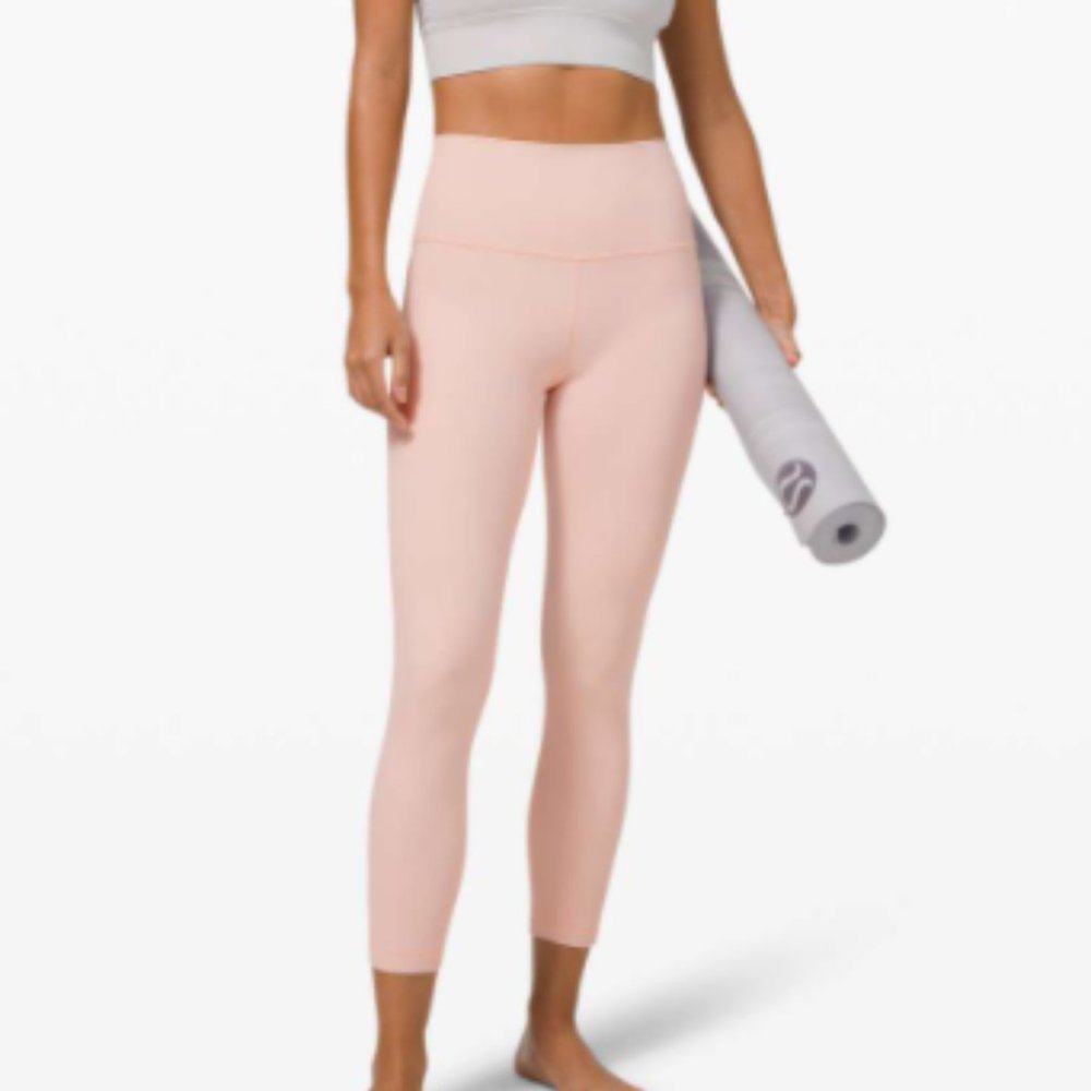 Lululemon Align 23" Feather Pink Sz 8 Crop Leggings